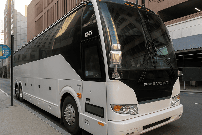 a Roswell Coach Bus Service coach bus