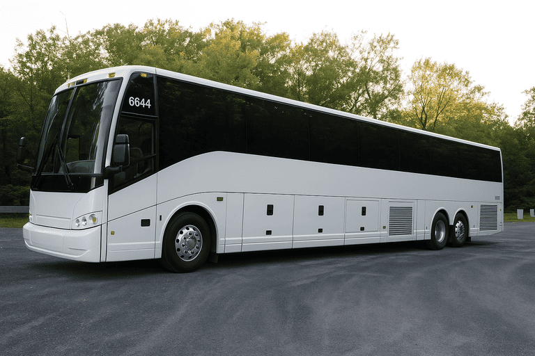 exterior of Roswell Coach Bus Service coach bus