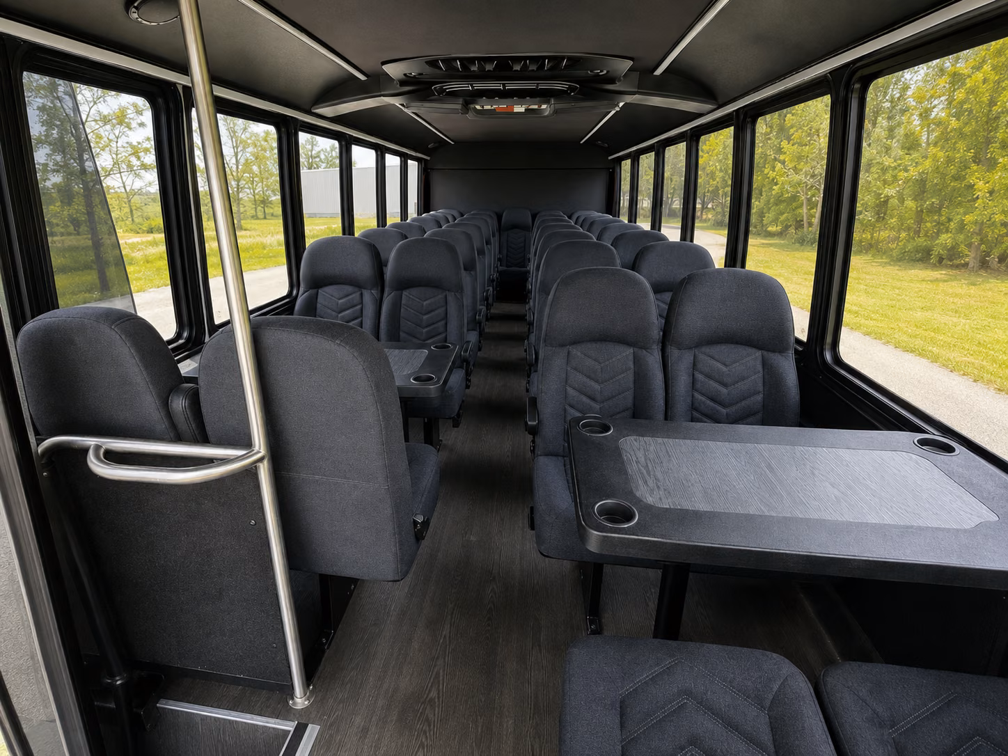 roswell 18 passenger minibus interior