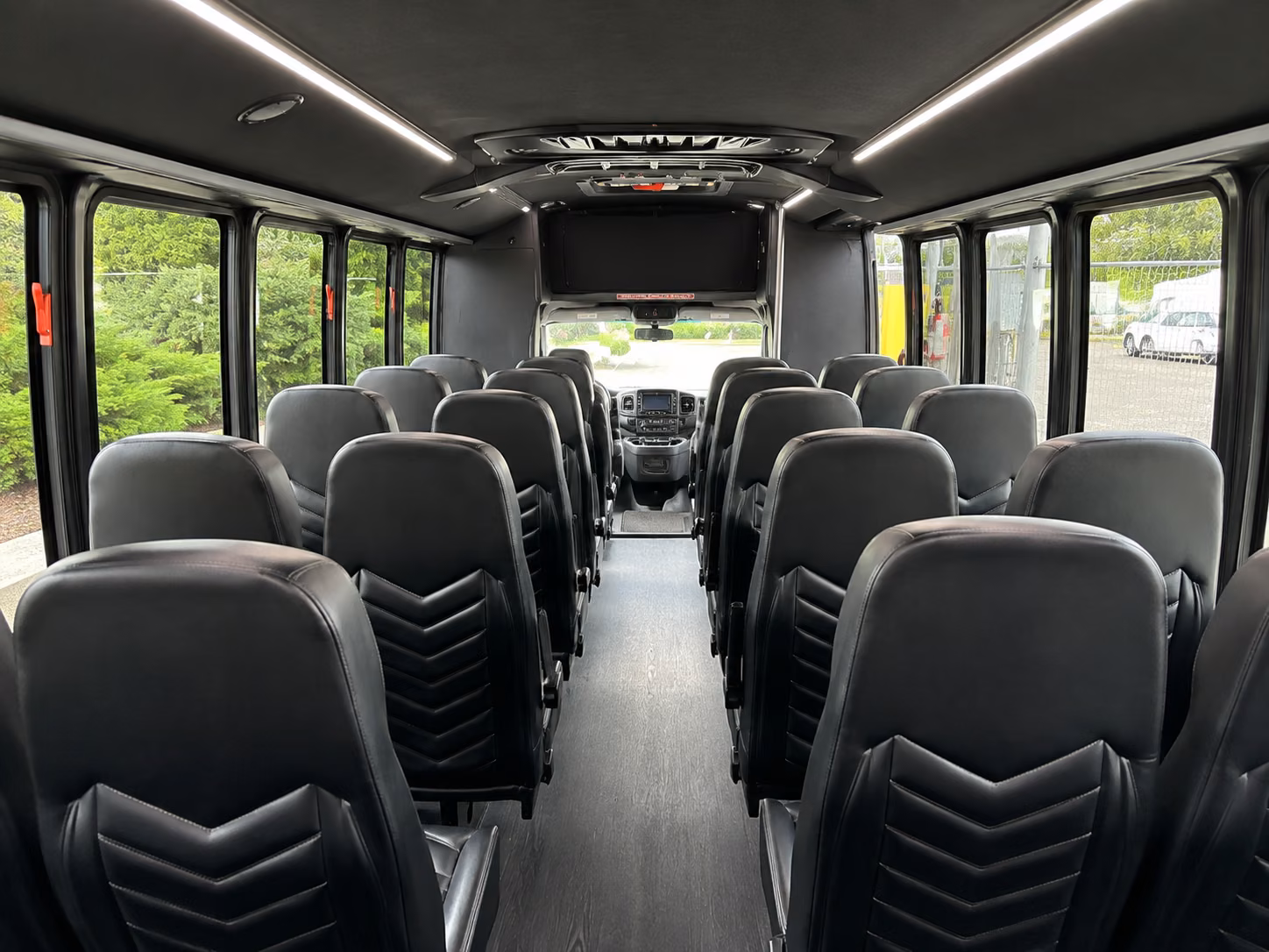 roswell 20 passenger minibus interior