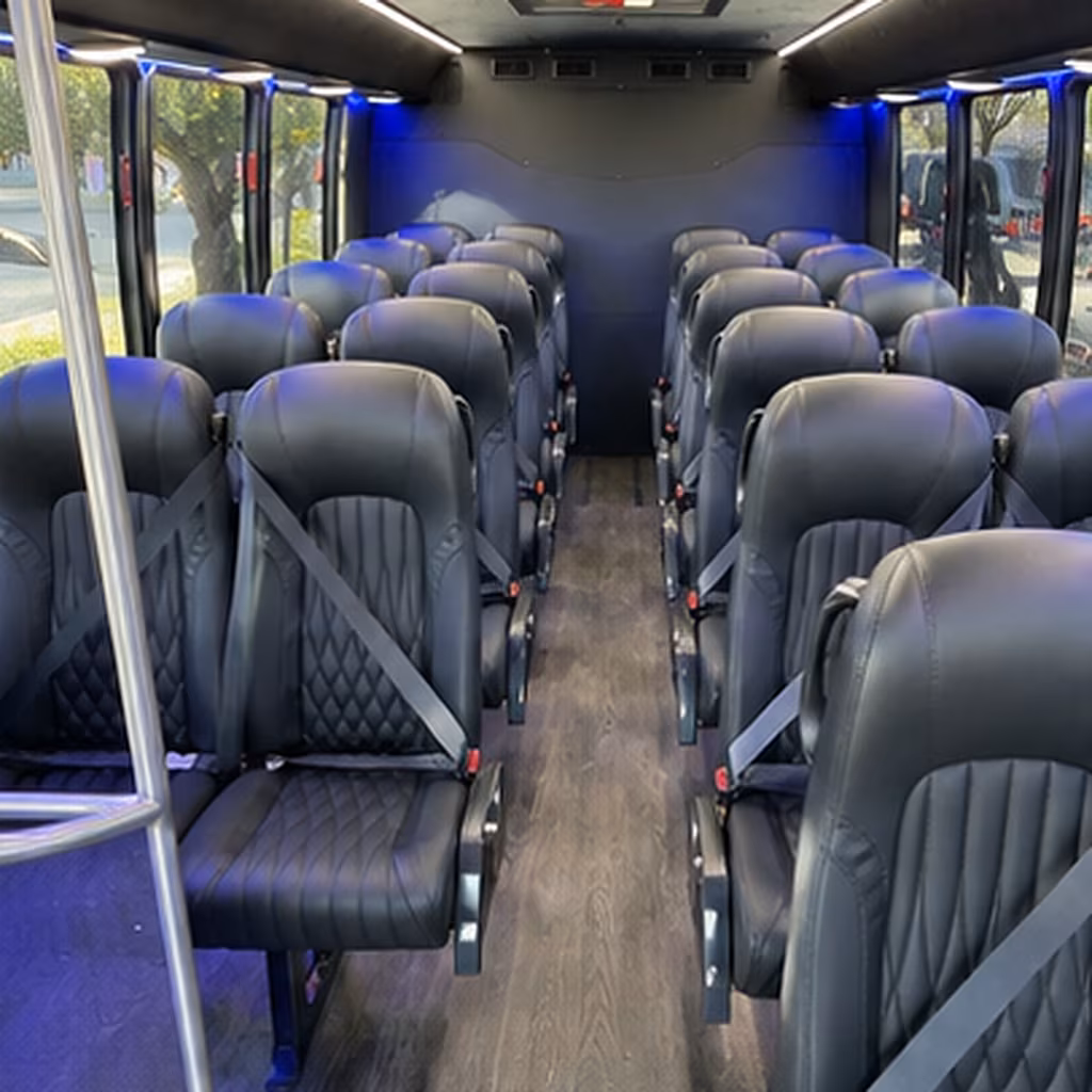 roswell 28 passenger minibus inside