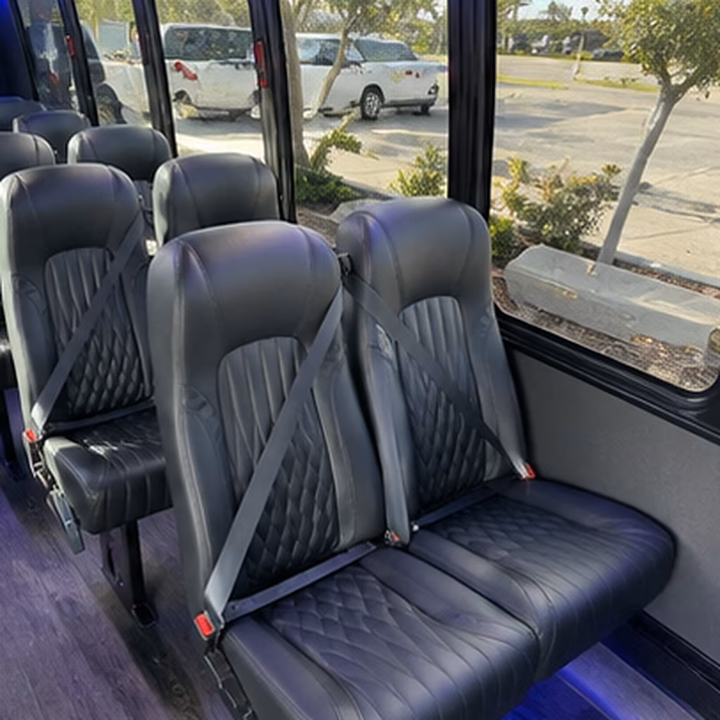 roswell 30 passenger minibus interior