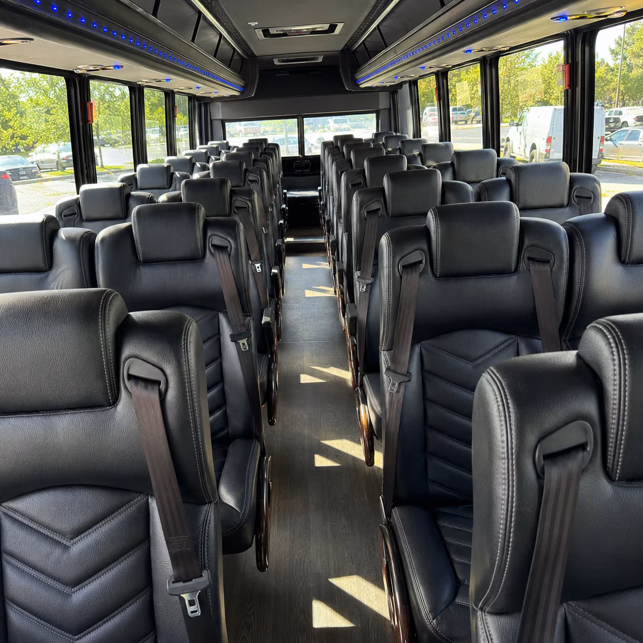 roswell 35 passenger minibus inside