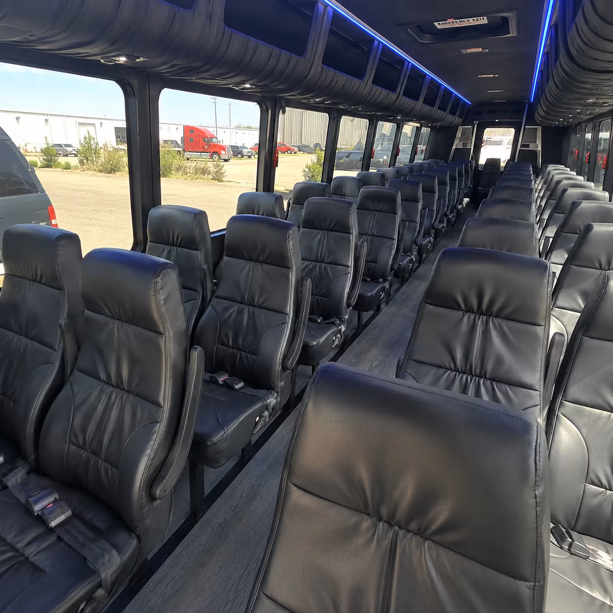 roswell 35 passenger minibus interior