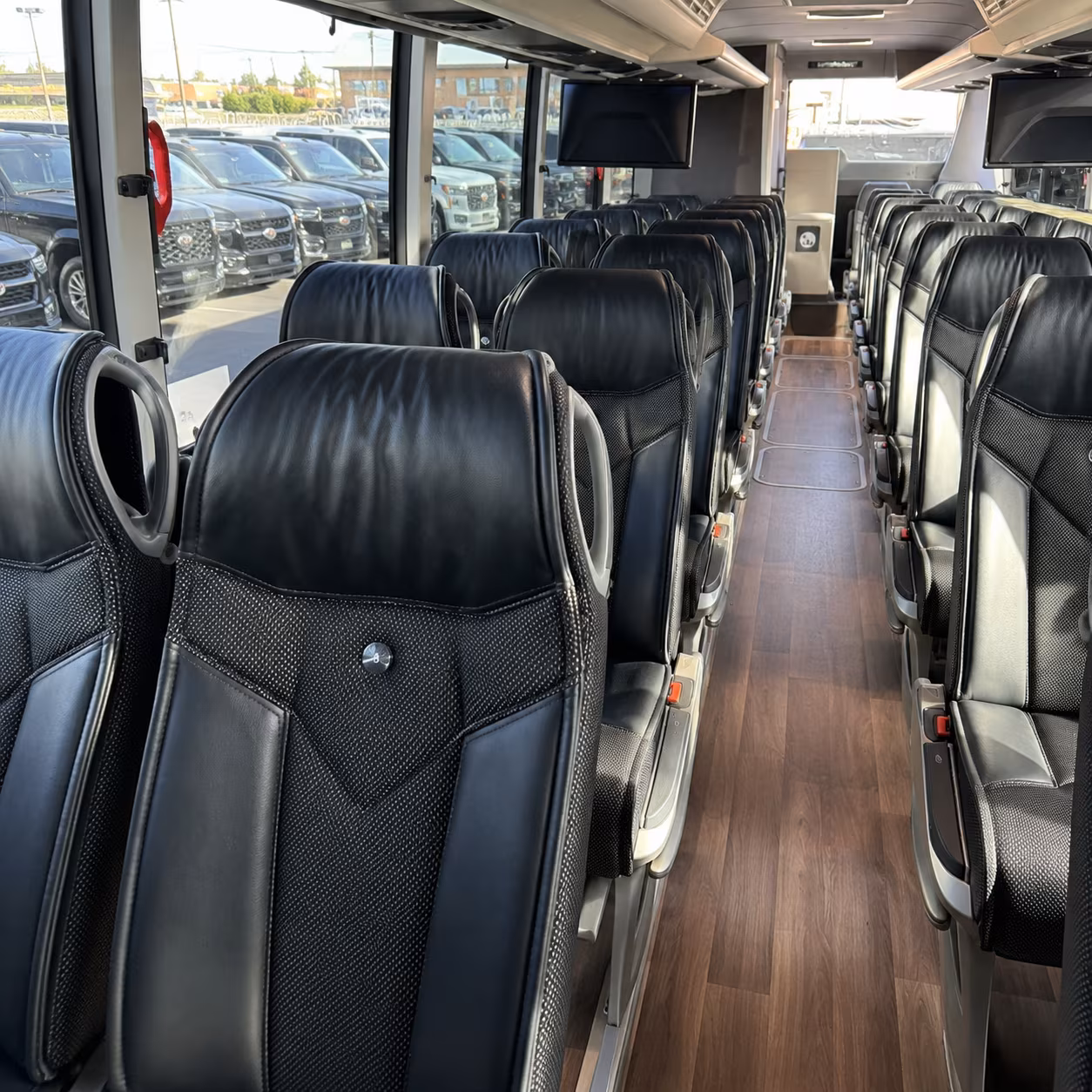 roswell 56 passenger charter bus interior