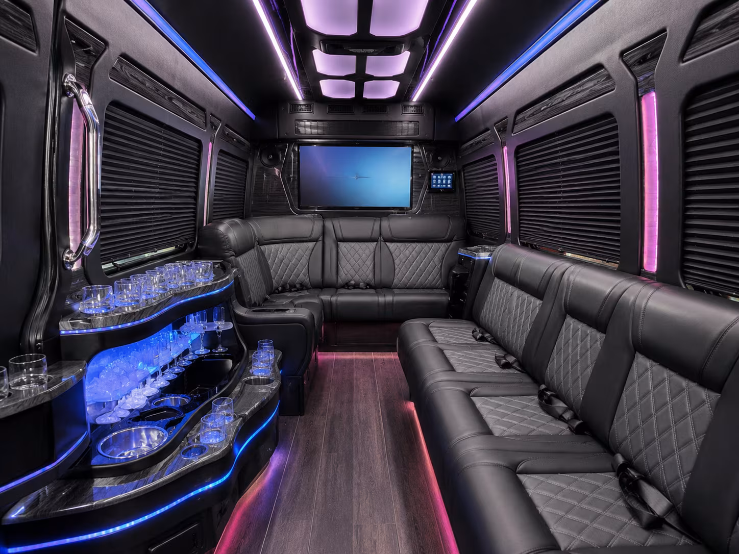 roswell wedding transportation onboard seating
